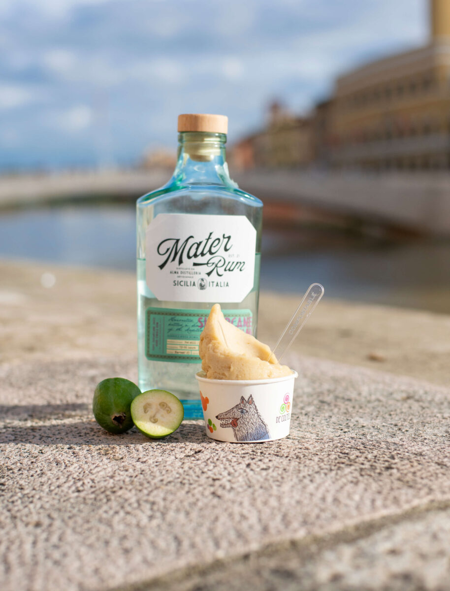 Gelato con rum siciliano
